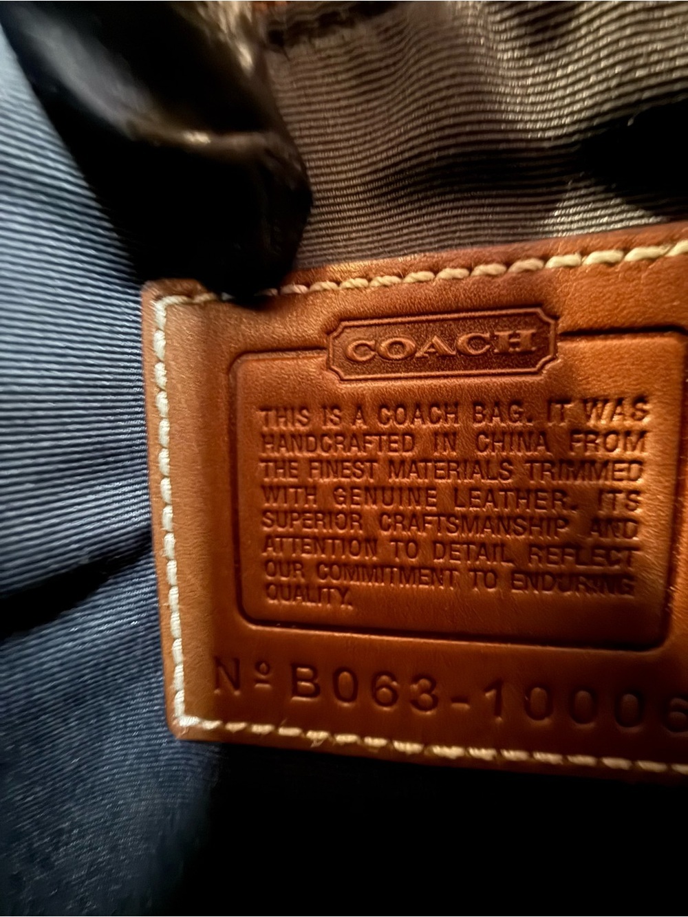 Y2K Coach Signature Denim Patchwork Swingpack Crossbody Bag 10006 Archive 2006 - Picture 12 of 12